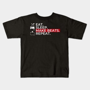 Eat Sleep Make Beats Repeat Kids T-Shirt